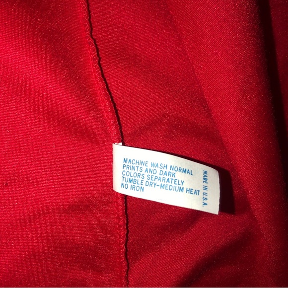 Vintage Vanity Fair Womens Red‎ Velour Belted Tie Waist Robe Long Sleeve Size 14 - Picture 3 of 16